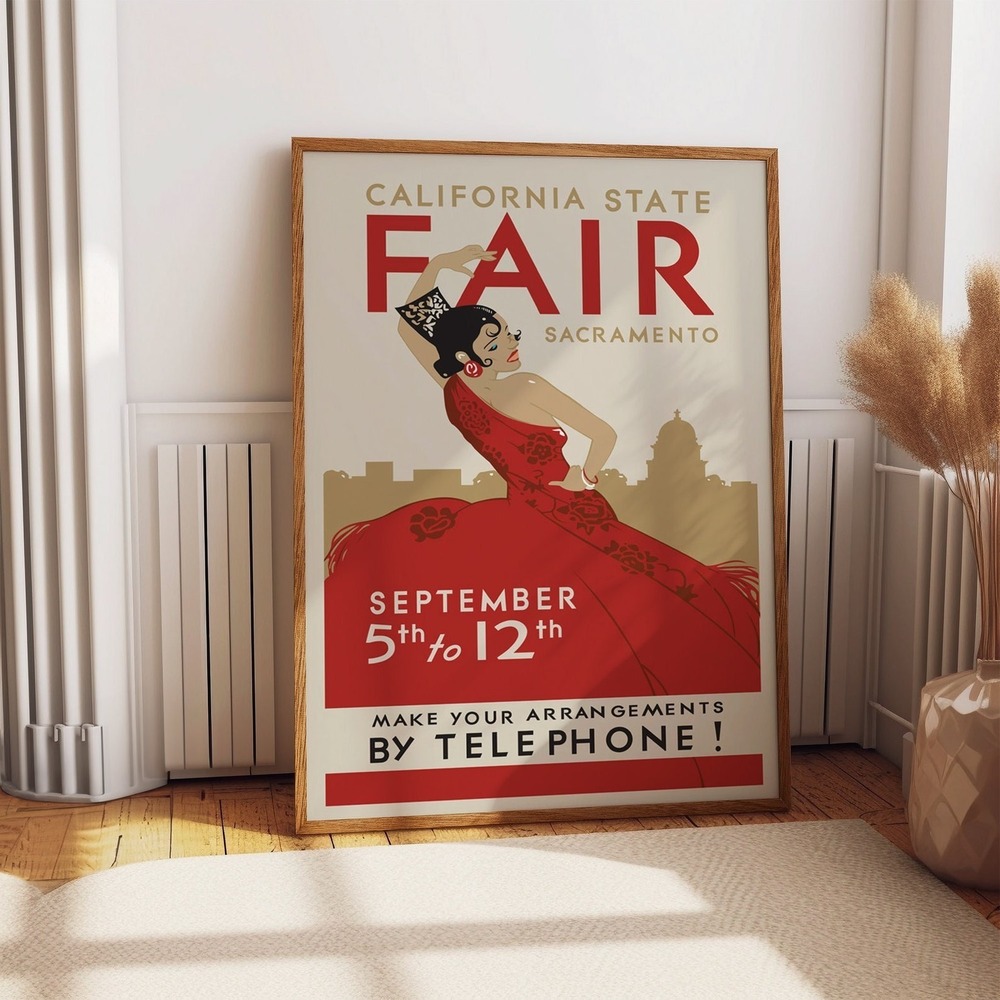 California State Fair Vintage Exhibition Poster 1932